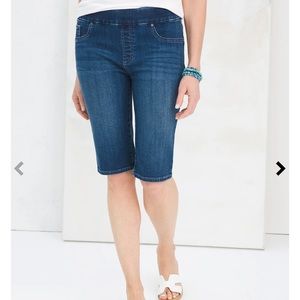 Chicos denim pull-on shorts